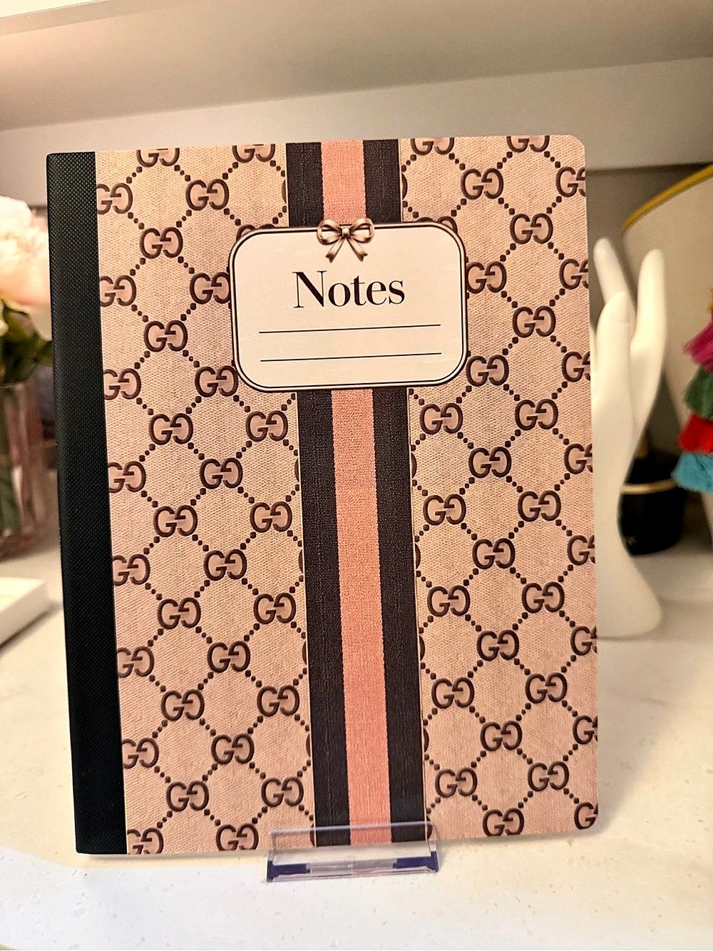 GG Notebook Journal Brown & Pink & Green New